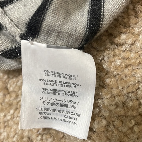 J Crew gray black stripe sweater - Picture 5 of 6